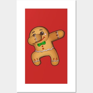Dabbing Gingerbread Man Posters and Art